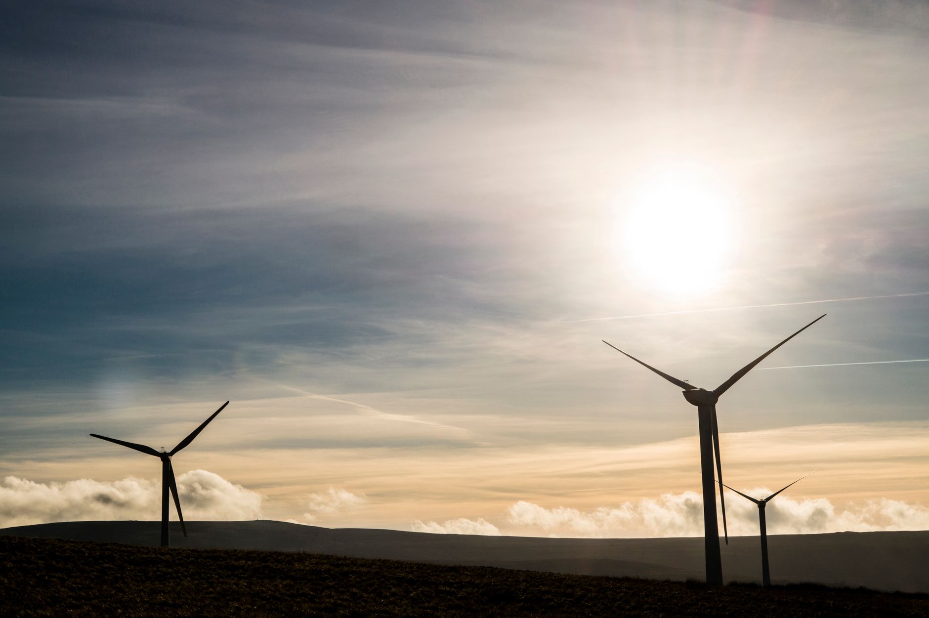 South African countryside renewable wind farm